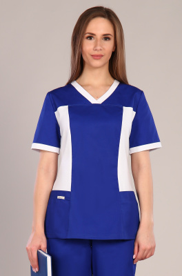 Куртка женская  181 CVC. Цвет: синий и белый